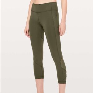 Lululemon Olive Green Pace Rival Leggings 21”